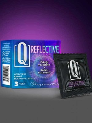 Q REFLECTİVE KREMLİ TIRTIKLI PREZERVATİF